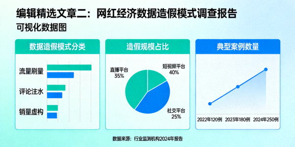 编辑精选文章二：网红经济数据造假模式调查报告可视化数据图
