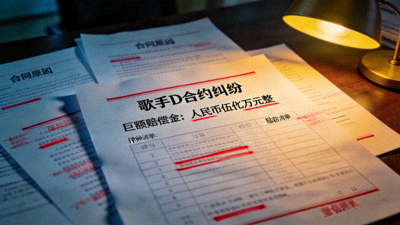 歌手D合约纠纷法律文件照片，涉及巨额赔偿金