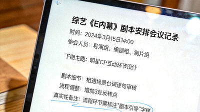 综艺E内幕剧本安排会议记录截图，真实性引发争议
